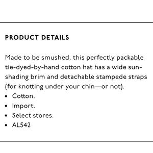 Madewell Accessories - COPY - NWT Madewell Packable Sun Hat Madewell Accessories - COPY - NWT Madewell Packable Sun Hat